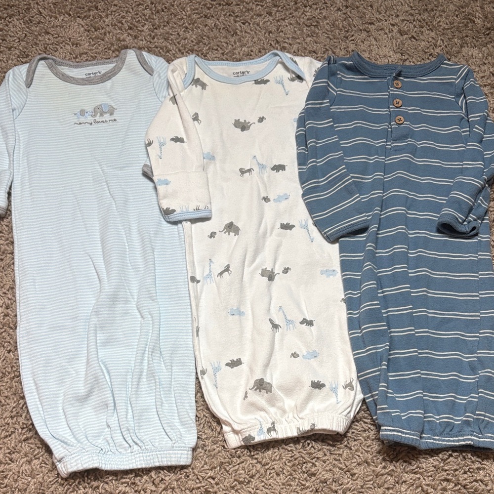 Blue and White newborn sleep sacks Set